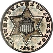 3 Cents (type 2 - two lines bordering star) - Obverse