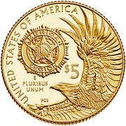 5 Dollars (American Legion 100th Anniversary) - Reverse