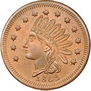 Civil War Merchant Token - L. Meyer, West End Saloon (Cincinnati, OH) - Reverse