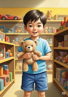 Sammy's Super Shopping Day educational story for 3-6 years children in English featuring warm themes