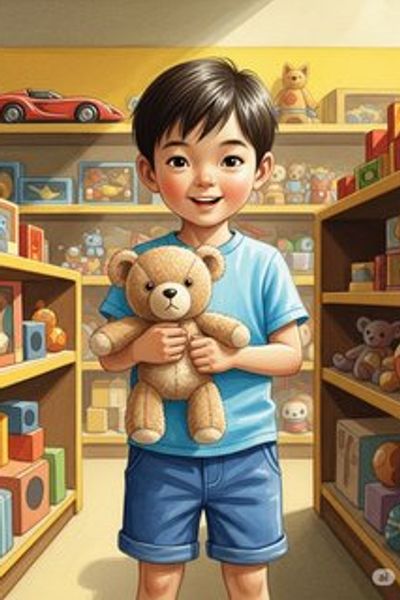 Sammy's Super Shopping Day educational story for 3-6 years children in English featuring warm themes