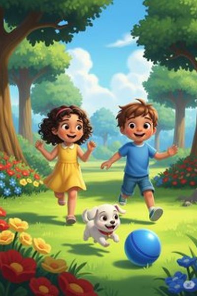 Playtime in the Park daily life story for 3-6 years children in English featuring joyful themes