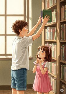 水玉のシュシュ romance story for 7-12 years children in Japanese featuring warm themes