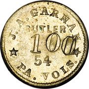 1 Dollar - J.A. Garman (54th Pennsylvania Volunteers) - Obverse