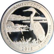 ¼ Dollar "Washington Quarter" (Bombay Hook National Wildlife Refuge, Delaware - Silver Proof) - Reverse