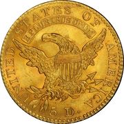 5 Dollars (Capped Bust) - Reverse