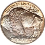 5 Cents "Buffalo Nickel" (raised ground) - Reverse