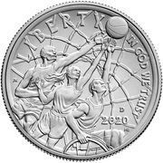½ Dollar (Basketball Hall of Fame) - Obverse