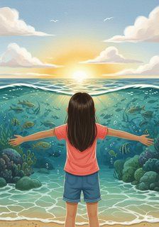 Coral and the Ocean Keepers educational story for 7-12 years children in English featuring inspiring themes