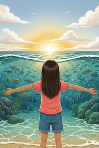 Coral and the Ocean Keepers educational story for 7-12 years children in English featuring inspiring themes