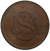 ½ Penny - Bar Cent - Obverse
