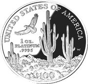 100 Dollars "American Platinum Eagle" (Bullion Coinage) - Reverse