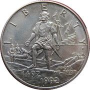 ½ Dollar (Columbus) - Obverse