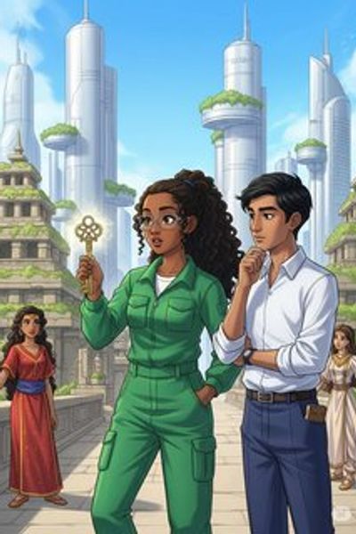 The Clockwork Key adventure story for 7-12 years children in English featuring exciting themes