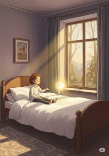 朝日のきらめき fantasy story for 3-6 years children in Japanese featuring warm themes