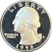¼ Dollar "Washington Quarter" (Silver Proof Issue) - Obverse