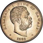 1 Dollar - Kalākaua I - Obverse