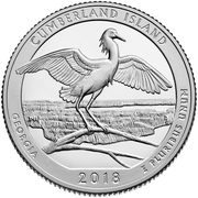 ¼ Dollar "Washington Quarter" (Cumberland Island National Seashore, Georgia) - Silver Proof - Reverse