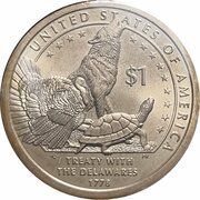 1 Dollar "Native American Dollar" (Treaty With the Delawares) - Reverse