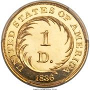 1 Dollar "Gold Dollar" (Pattern) - Reverse