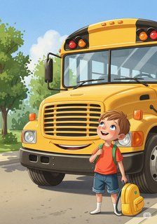 Sammy's Big School Adventure! daily life story for 3-6 years children in English featuring warm themes
