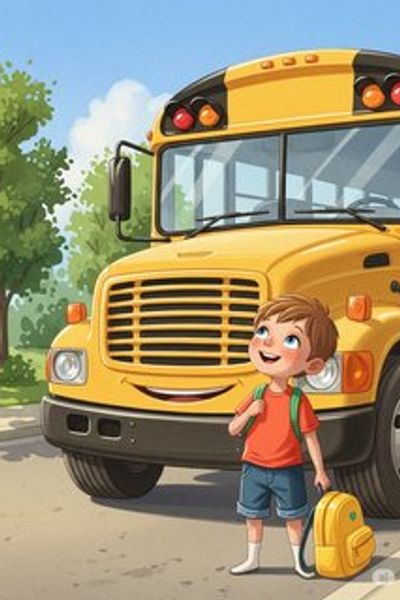 Sammy's Big School Adventure! daily life story for 3-6 years children in English featuring warm themes