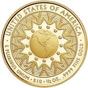 10 Dollars (Patricia Nixon; Bullion Coinage) - Reverse