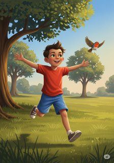 The Boy Who Learned to Fly daily life story for 3-6 years children in English featuring inspiring themes