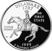 ¼ Dollar "Washington Quarter" (Delaware - Silver Proof) - Reverse