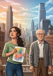 Echos of Tomorrow daily life story for 7-12 years children in English featuring inspiring themes