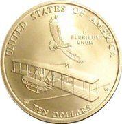 10 Dollars (First Flight Centennial) - Reverse