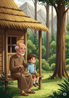 حكمة الجد حكمت educational story for 7-12 years children in Arabic featuring warm themes