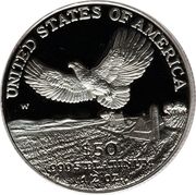 50 Dollars "American Platinum Eagle" (Bullion Coinage) - Reverse
