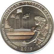 ¼ Dollar "Washington Quarter" (American Memorial Park, Northern Mariana Islands) - Reverse