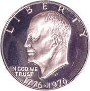 1 Dollar "Eisenhower Bicentennial Dollar" (Silver Collectors' Issue) - Obverse