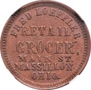 Cent - Civil War Merchant - Fred Loeffler, Grocer (Massillon, OH) - Obverse