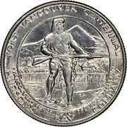 ½ Dollar (Fort Vancouver Centennial) - Reverse