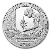 ¼ Dollar "Washington Quarter" (Marsh-Billings-Rockefeller National Historical Park - Silver 5 oz Bullion) - Reverse