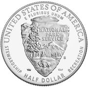 ½ Dollar (100th Anniversary of the National Park Service) - Reverse