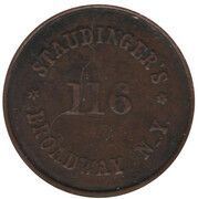 Merchant token - Staudinger’s (New York; 24 mm) - Obverse