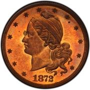 10 Dollars "1872 Eagle" (Pattern; copper) - Obverse