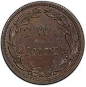 2 Cents "1836" (Pattern; copper) - Reverse