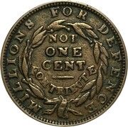 Hard Times Token - Liberty / Not One Cent - Reverse