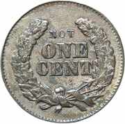 Civil War Token - Not One Cent (F-93/366) - Reverse