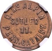 50 Cents - Civil War Sutler - Geo. McAlpin 11th PA Cav - Obverse