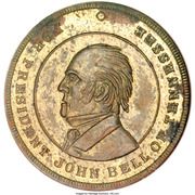 Civil war token - John Bell - Presidents House - Obverse