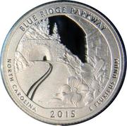 ¼ Dollar "Washington Quarter" (Blue Ridge Parkway, North Carolina - Silver Proof) - Reverse