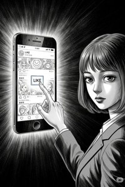 いいねの呪い mystery story for 13-18 years children in Japanese featuring mysterious themes