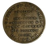 Hard Times Token - Haselton and Palmer / A. C. Smith (Dover, New Hampshire) - Obverse