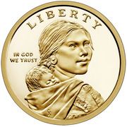1 Dollar "Native American Dollar" (Ely Samuel Parker) - Obverse